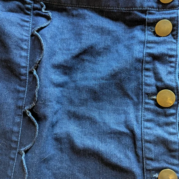 Eloquii Scallop Trim Denim Mini Skirt 20 2X Plus - Picture 5 of 6